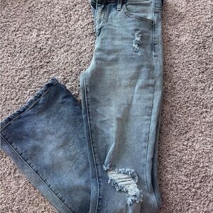 BCBGeneration Light Blue Distressed Straight Leg Jeans
